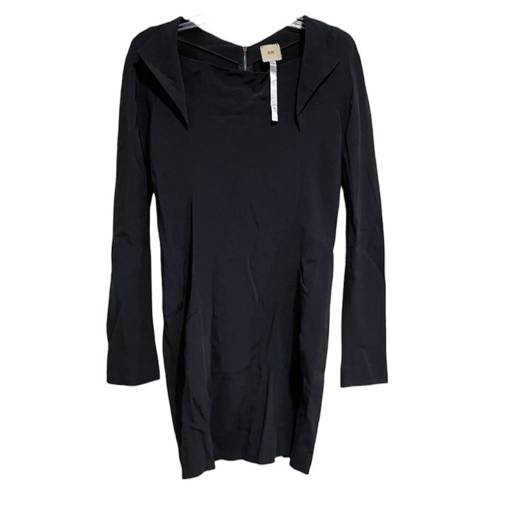 Roland Mouret RM Womens Mini Dress Size US 10 Black Long Sleeve Career Boss